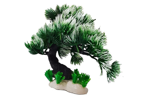 Aquarium Ornamental Plastic Plant – 8 Inch Double Colour | Fish Tank & Home Decoration