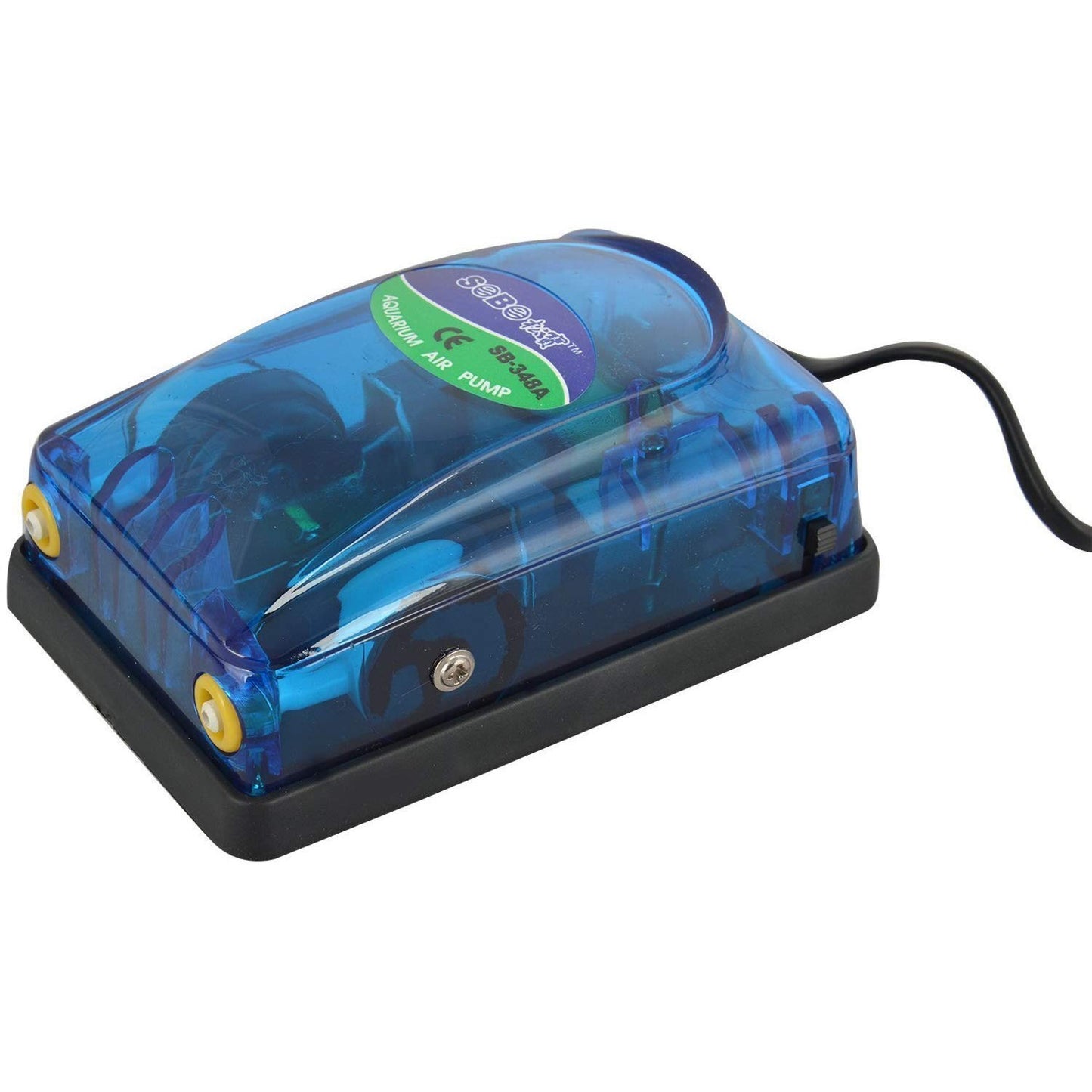 Aquarium Silent Air Pump 2-Way | 2 Metre Air Tube & 2 Air Stones Included | Fish Tank Oxygen Pump(Design and Color May Vary)