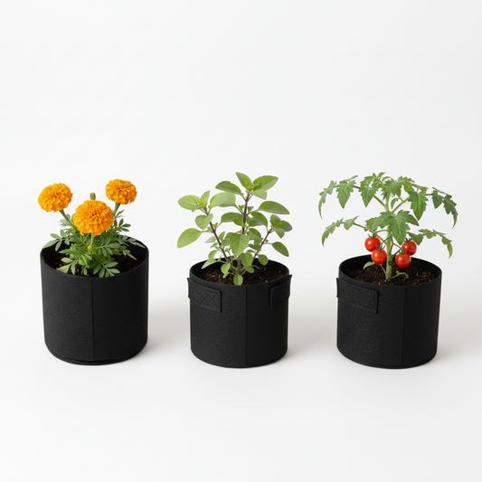 Little Grower's DIY Garden Kit for Kids – seed packets, germination bags, coco coins, plastic pot and plant markers