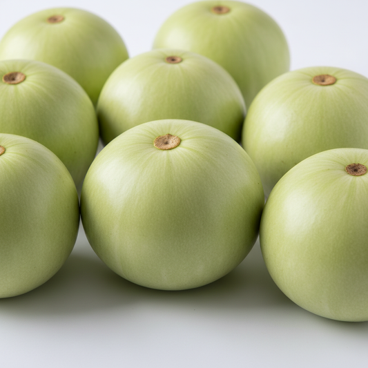 Round Bottle Gourd Gol Ghiya fresh pale green spherical gourds