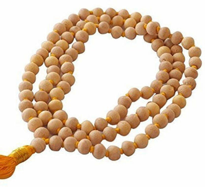 White Tulsi Japa Mala 108 Beads for Meditation & Mantra Chanting