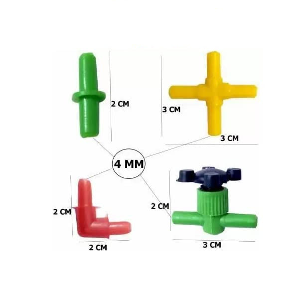 Aquarium Air Pump Tube Connectors & Airflow Controller Valves | Fish Tank Accessories (Pack of 24)