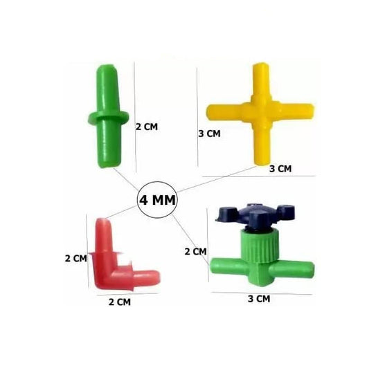 Aquarium Air Pump Tube Connectors & Airflow Controller Valves | Fish Tank Accessories (Pack of 24)