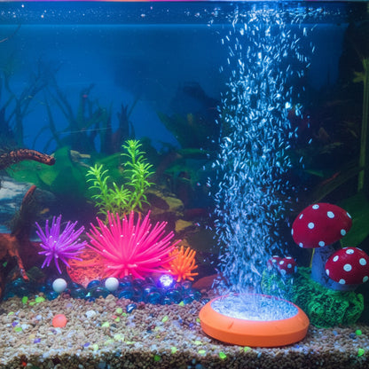 Aquarium Air Stone Disk Kit | Oxygen Bubble Diffuser with T Connector & Airline Pipe | Fish Tank Aeration Set
