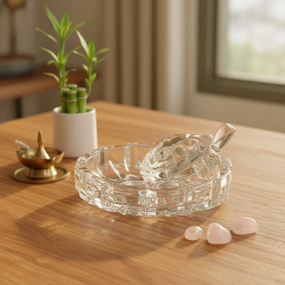 Crystal Turtle for Feng Shui and Vastu | Good Luck Showpiece for Home, Office & Hotel | Fengshui Vastu Set — Pack of 1