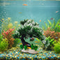 Aquarium Ornamental Plastic Plant – 8 Inch Double Colour | Fish Tank & Home Decoration