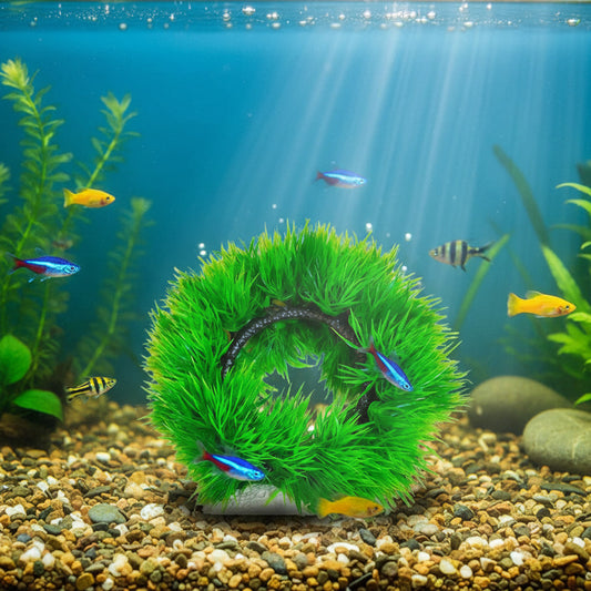 Artificial Long Round Shape Underwater Flower Plant for Aquarium Decoration