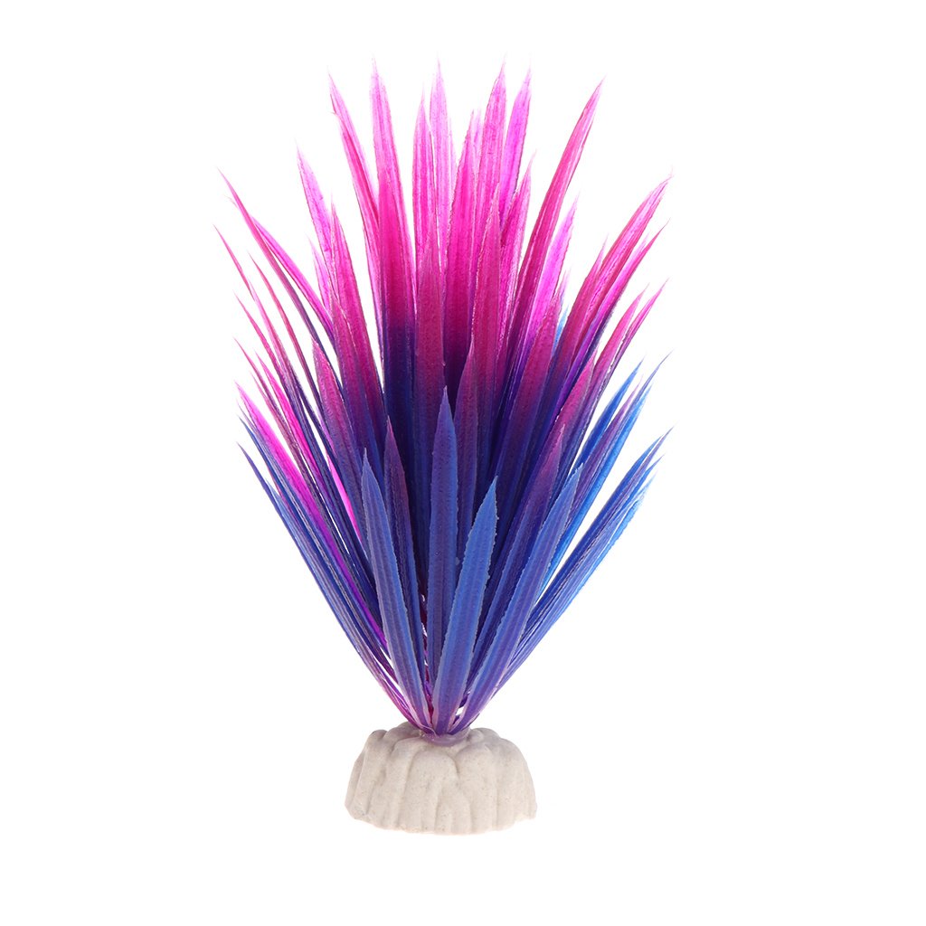 Artificial Plastic Narcissus Water Grass for Fish Tank Aquarium Ornament-2Pcs