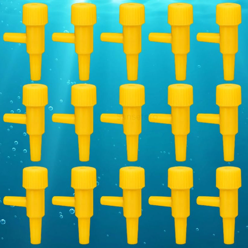 Aquarium Air Controller | Air Valve & Oxygen Pipe Tube for Fish Tank Air Pumps (Pack of 15)