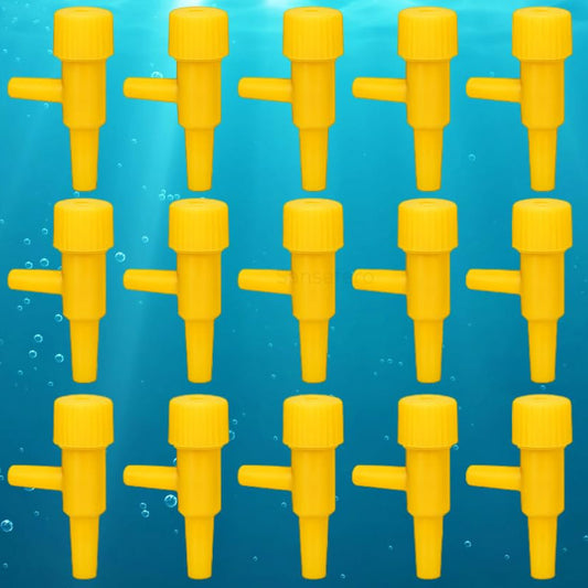 Aquarium Air Controller | Air Valve & Oxygen Pipe Tube for Fish Tank Air Pumps (Pack of 15)