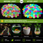 Glow in The Dark Stones 100 Pcs (1 Pack) - Glow Pebbles Aquarium Rocks for Fish Tank, Lawn, Yard, Garden, Walkway & Plant Pots - Rainbow - 1x1cm