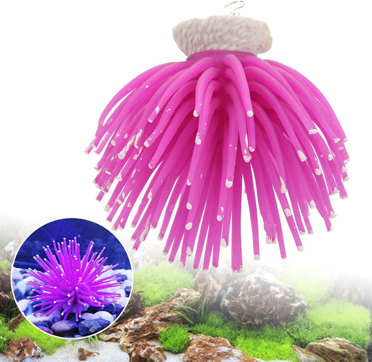 Simulation Luminous Silicone Sea Urchin Aquarium Decoration – Pink