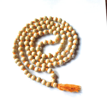 Combo of Sandalwood Pooja Jap Malas with Rudraksha | Chandan Scented | Neem | Sphatik (Red) – Set of 4 (Unisex) from Vrindavan