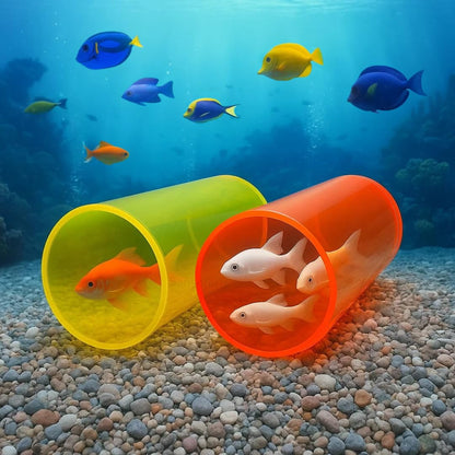 Fish Tank Shelter Tube Pipe | Aquarium Shrimp Cave Hiding & Breeding Tube | 6cm | Color May Vary