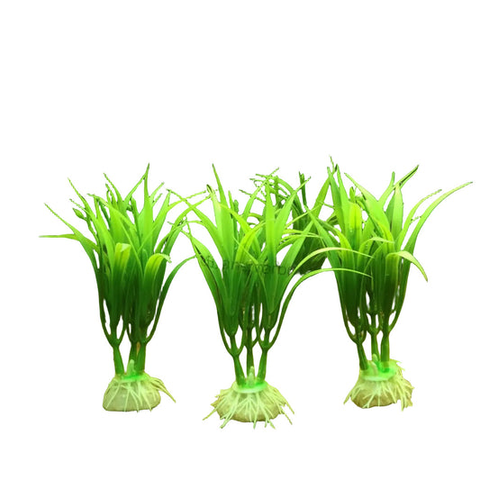 Premier Plants Artificial Plastic Aquarium Decoration – 4-inch Green Grass, Set of 6