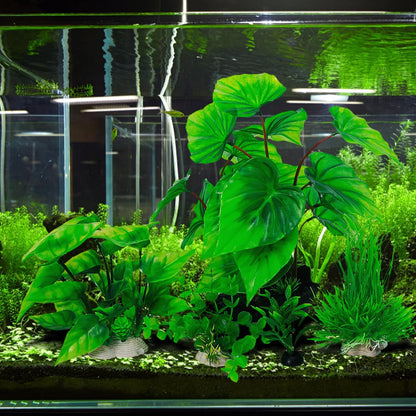 Aquarium Green Plants Set – Realistic Underwater Plastic Water Grass & Aquatic Decor