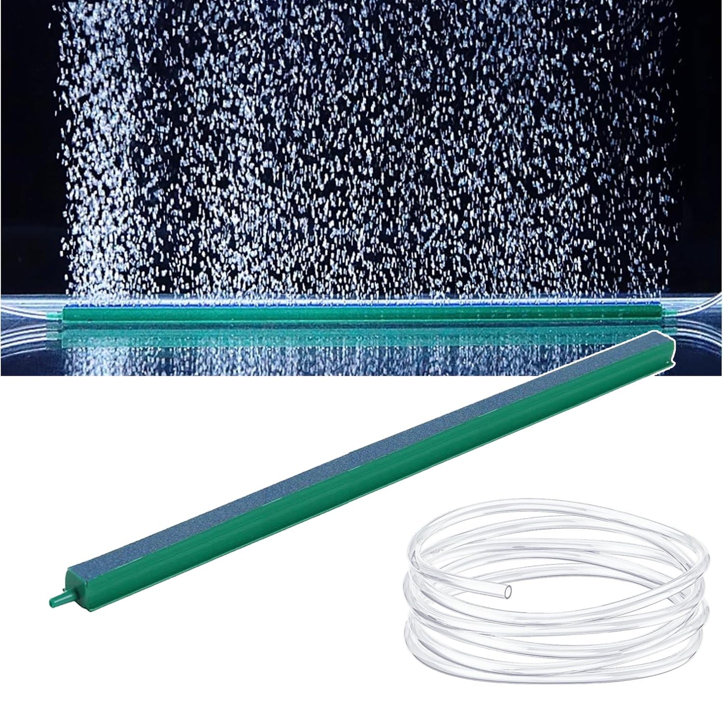 Air Stone Bar 12 Inch with 2 Metre Pipe | Aquarium Bubble Diffuser & Oxygen Stone for Fish Tank & Hydroponics