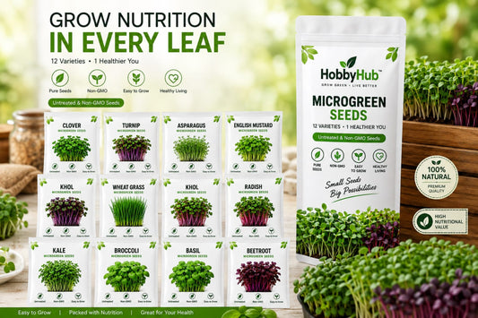 Premium Microgreens Seeds 12 Varieties with Cocopeat Soil for Organic Germination-Combo | Non-GMO | With Growing Instructions | Grow Your Own Super Salad