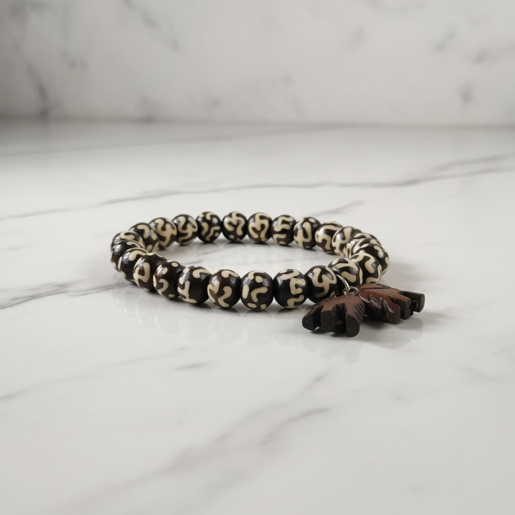 Om Printed Crystal stone Bracelet – Attractive Prayer Mala for Meditation & Spiritual Use