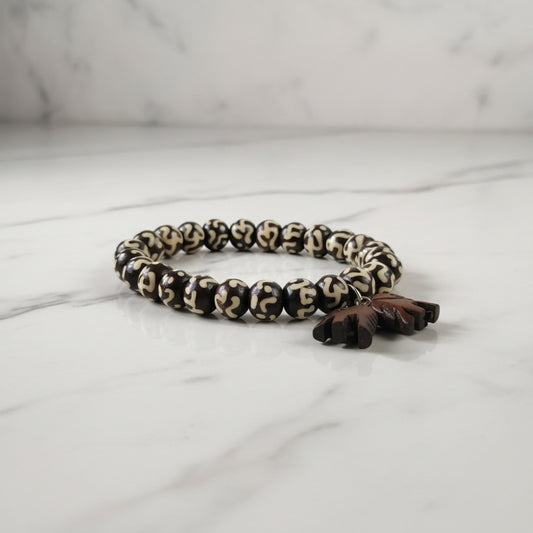 Om Printed Crystal stone Bracelet – Attractive Prayer Mala for Meditation & Spiritual Use