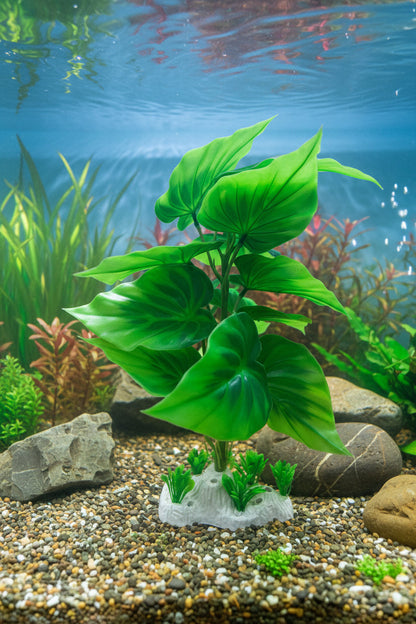 Big Leaf Artificial Plant for Aquarium Fish Tank Decoration