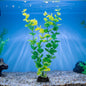 Beautiful Attractive Artificial Aquarium Decoration Plastic Plant - 10cm - 1 Pc (Lime Green-Yellow)