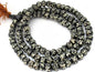 Black Om Printed Glass Japa Mala | Attractive Rosary Necklace for Chanting & Meditation