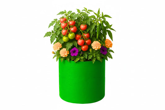 12×12 HDPE Round Grow Bag – Heavy-Duty, UV-Stabilized, 260 GSM | Green Plant Bag