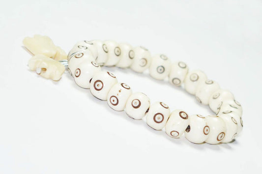 Good Luck Elephant Charm Mala Beads Wrist Bracelet for Women