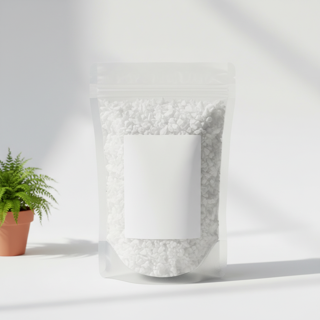 Epsom salt magnesium sulphate in transparent resealable pouch