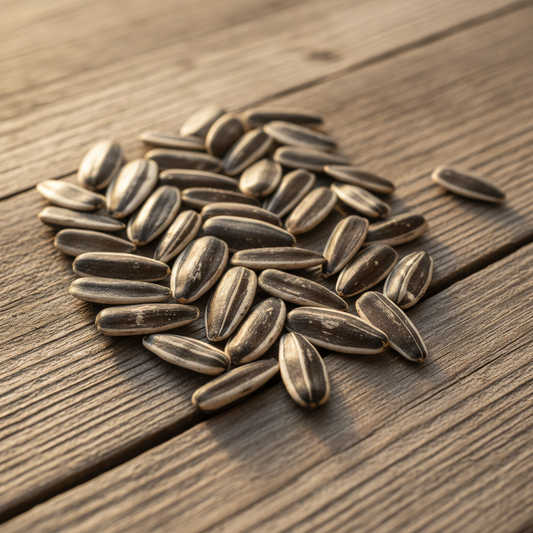 Russian Giant Sunflower Seeds Close-up