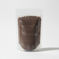 Rich dark vermicompost organic manure in transparent resealable pouch