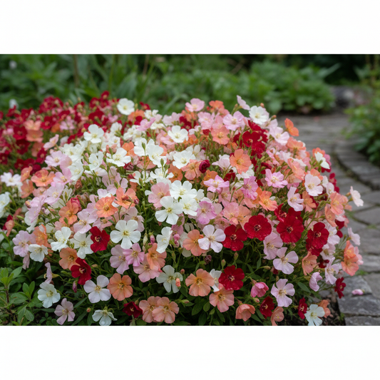 Godetia Satin Flower Plant in Full Bloom in Garden