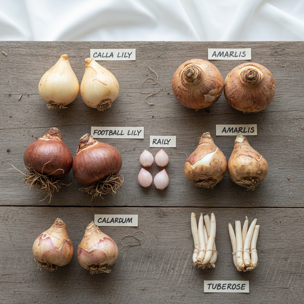 Summer Flower Bulbs Combo - 6 Variety Flat Lay