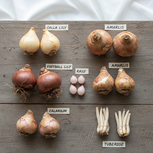 Summer Flower Bulbs Combo - 6 Variety Flat Lay