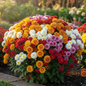 Chrysanthemum Double Mixed Color Plant in Full Bloom