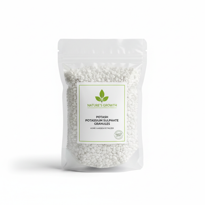 Potash potassium sulphate in transparent resealable pouch